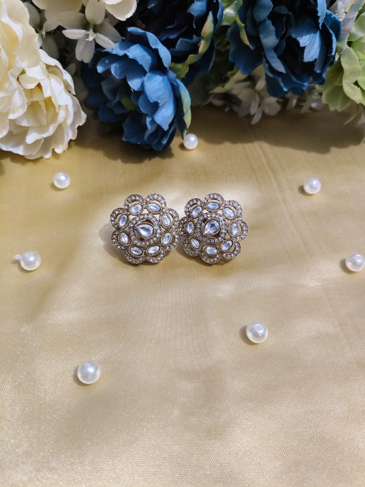 Noor Floral Crystal Stud Earrings