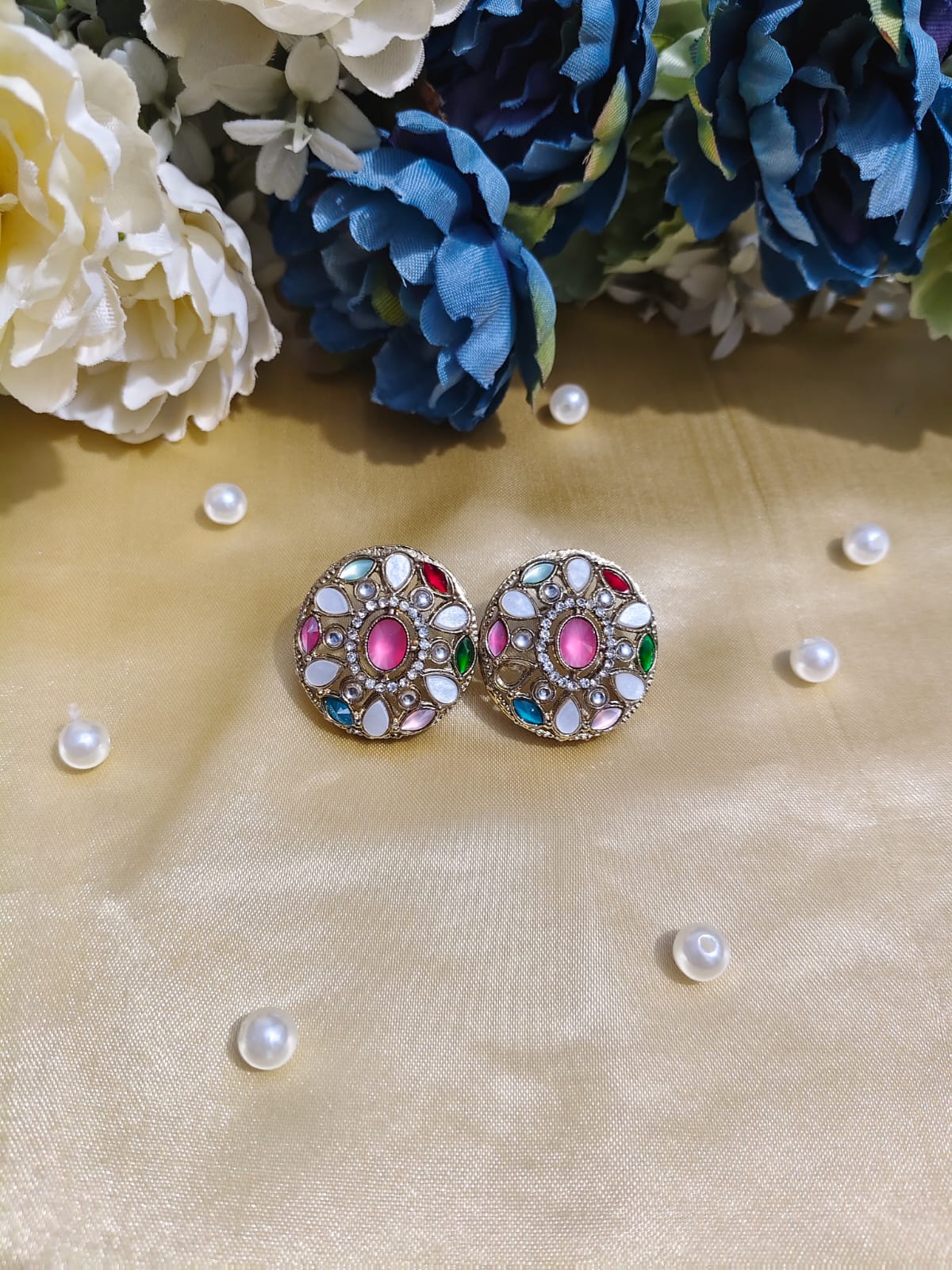 Rangrez Multicolor Festive Studs